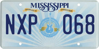 MS license plate NXP068