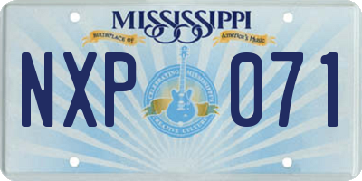 MS license plate NXP071