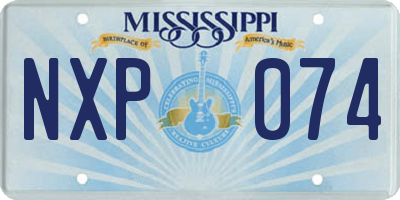 MS license plate NXP074