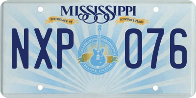 MS license plate NXP076