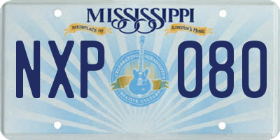 MS license plate NXP080