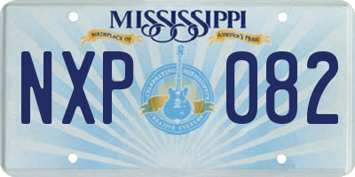 MS license plate NXP082