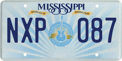 MS license plate NXP087