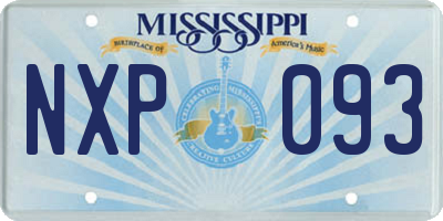 MS license plate NXP093