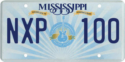 MS license plate NXP100