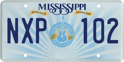MS license plate NXP102