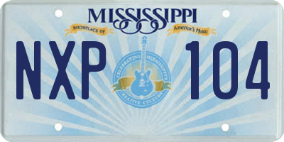MS license plate NXP104