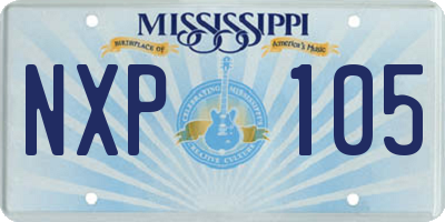 MS license plate NXP105
