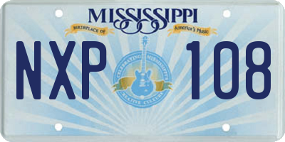 MS license plate NXP108