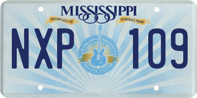 MS license plate NXP109