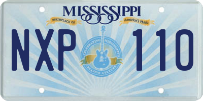 MS license plate NXP110