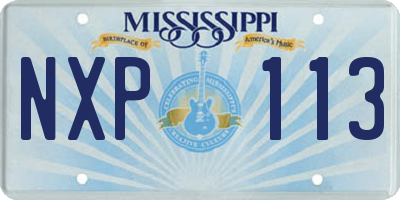 MS license plate NXP113
