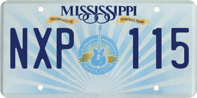 MS license plate NXP115