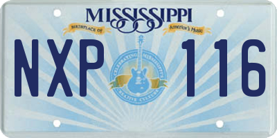 MS license plate NXP116