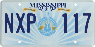 MS license plate NXP117