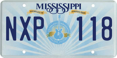 MS license plate NXP118