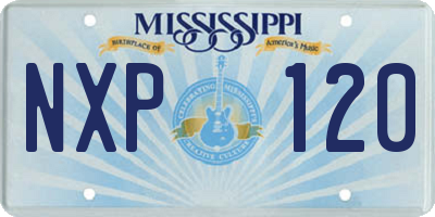 MS license plate NXP120