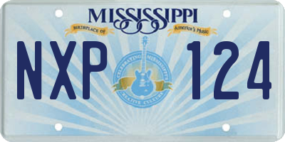 MS license plate NXP124
