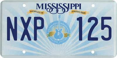 MS license plate NXP125