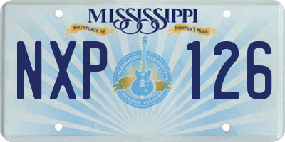 MS license plate NXP126