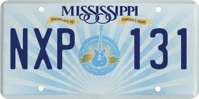 MS license plate NXP131