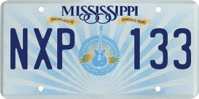 MS license plate NXP133
