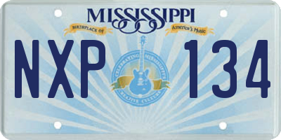 MS license plate NXP134