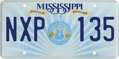 MS license plate NXP135