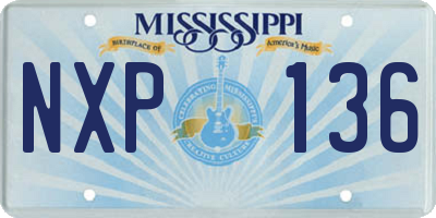 MS license plate NXP136