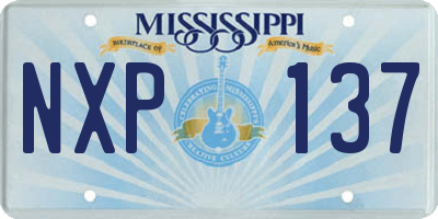 MS license plate NXP137