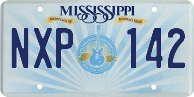 MS license plate NXP142
