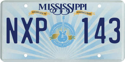 MS license plate NXP143
