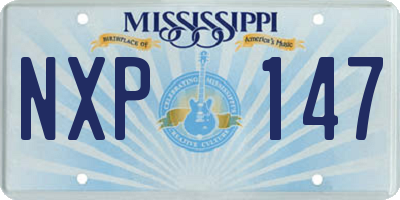 MS license plate NXP147