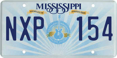 MS license plate NXP154