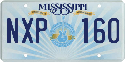 MS license plate NXP160
