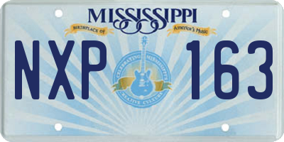 MS license plate NXP163