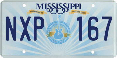 MS license plate NXP167