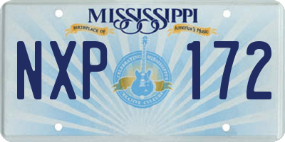 MS license plate NXP172
