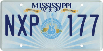 MS license plate NXP177