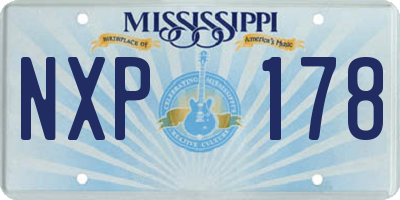 MS license plate NXP178