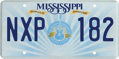 MS license plate NXP182