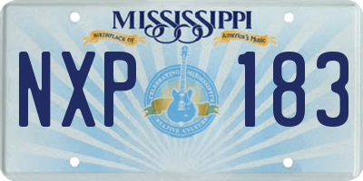 MS license plate NXP183