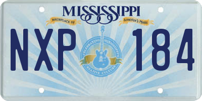 MS license plate NXP184