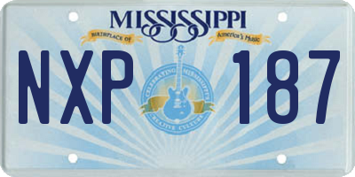 MS license plate NXP187