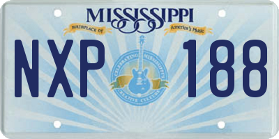 MS license plate NXP188