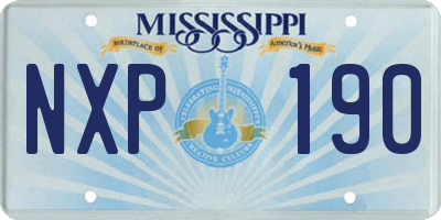 MS license plate NXP190