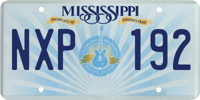 MS license plate NXP192