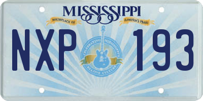 MS license plate NXP193