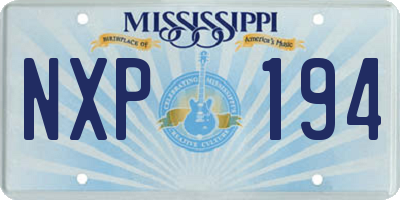 MS license plate NXP194
