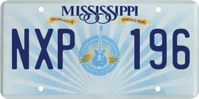 MS license plate NXP196